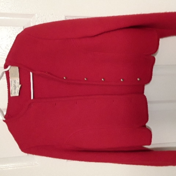 The Eagles Eye Jackets & Blazers - COPY - The Eagles Eye red wool high waist blazer. Size 8